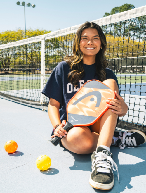 Gianna at the tennis courts.