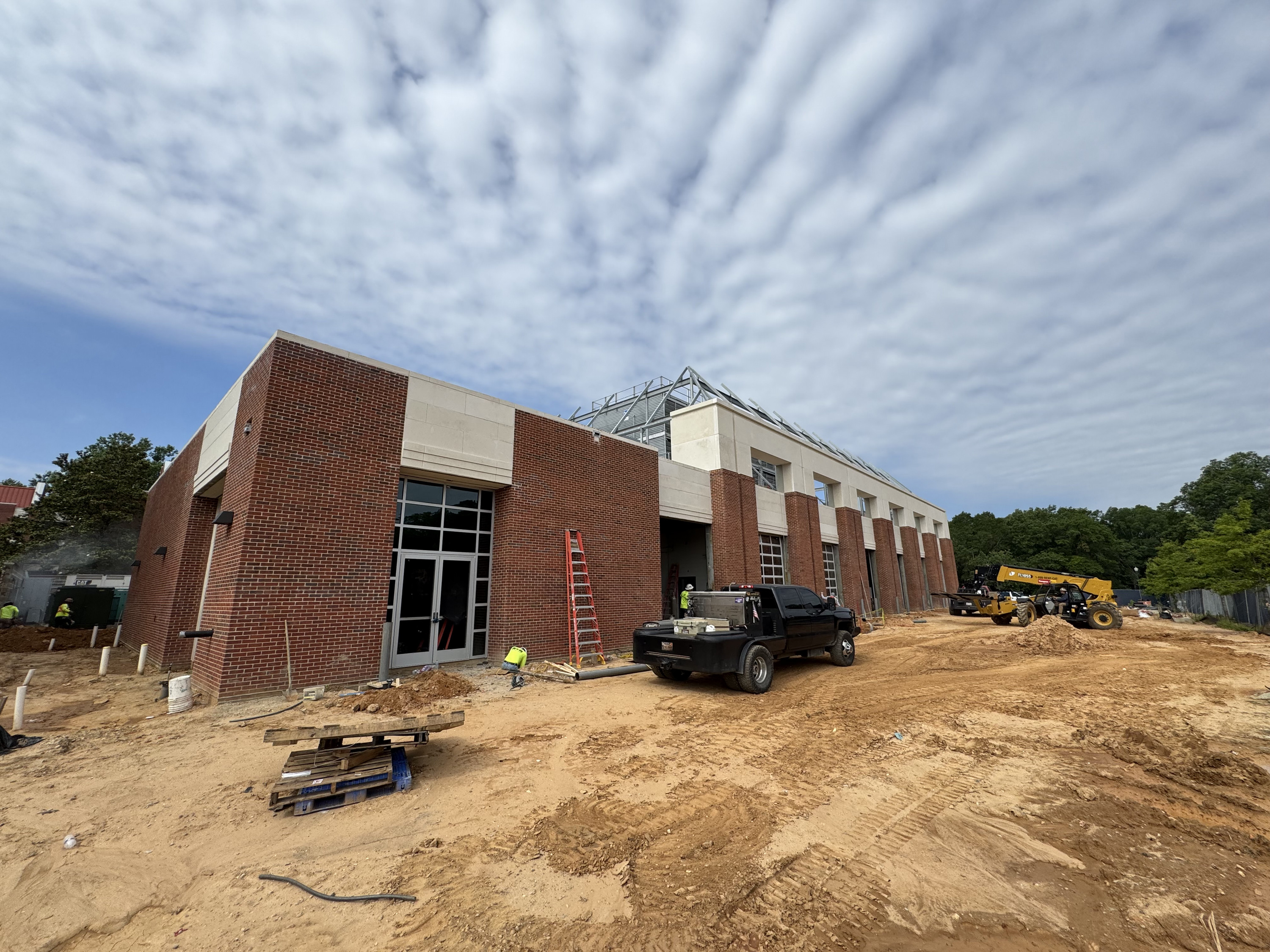 Construction scene of the northwest mechanical plant building