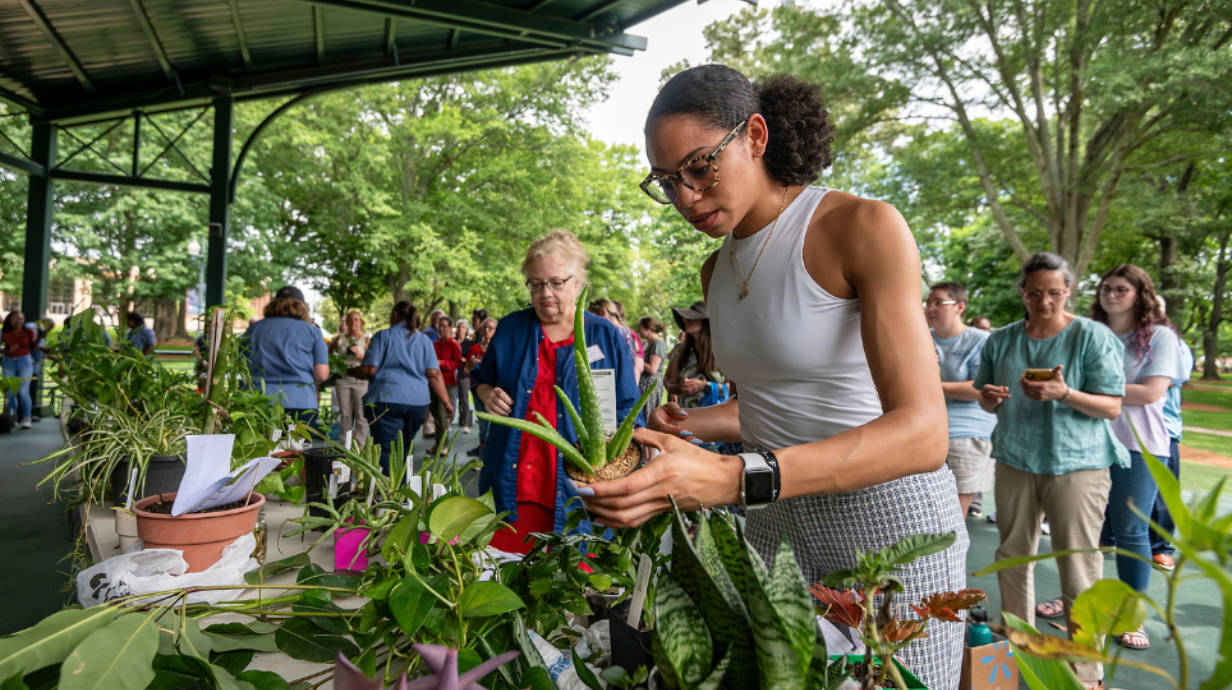 Staff Appreciation week Plant Swap at the Grove Stage