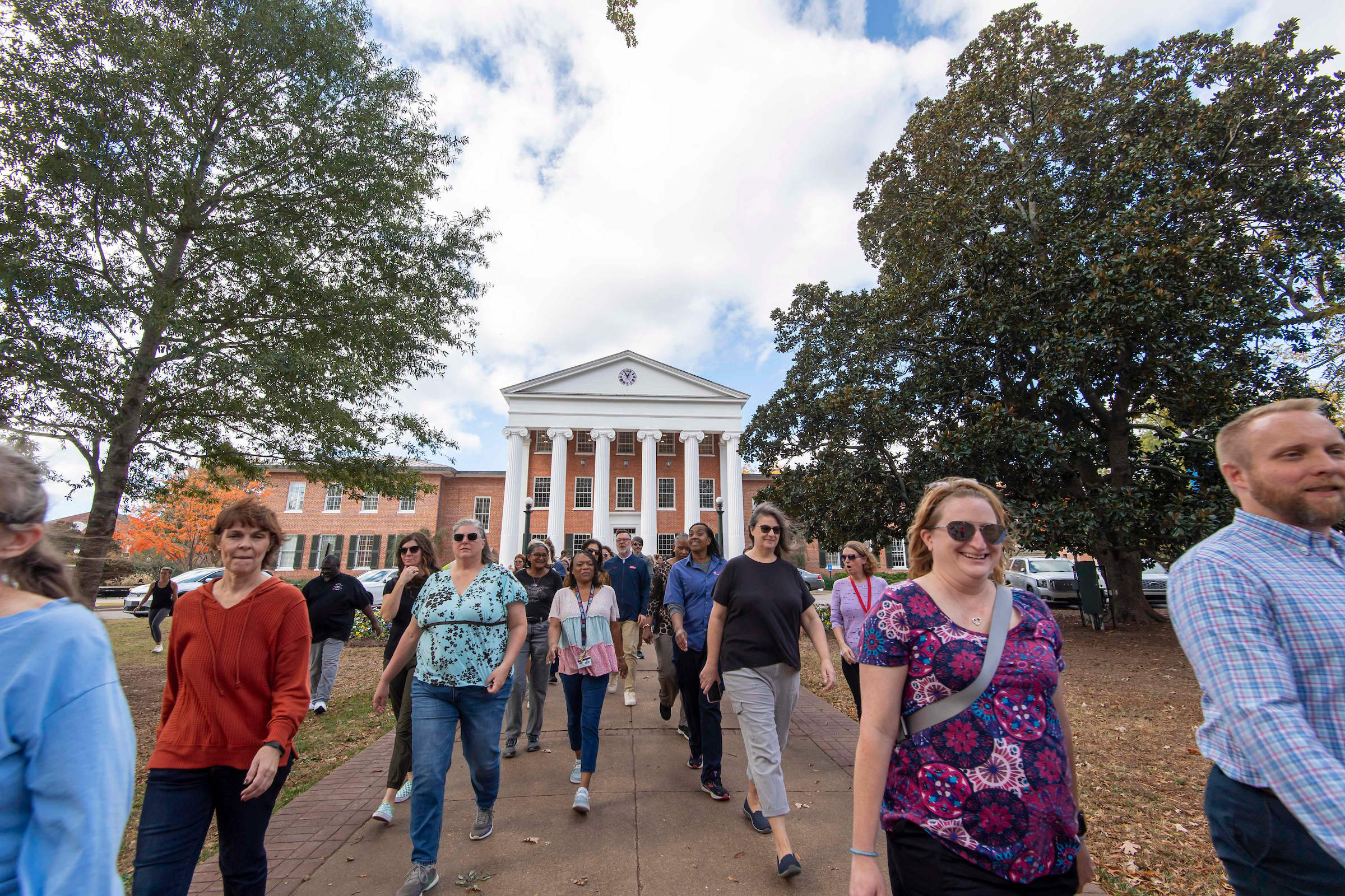 Ole Miss Faculty and Staff walking in the Circle