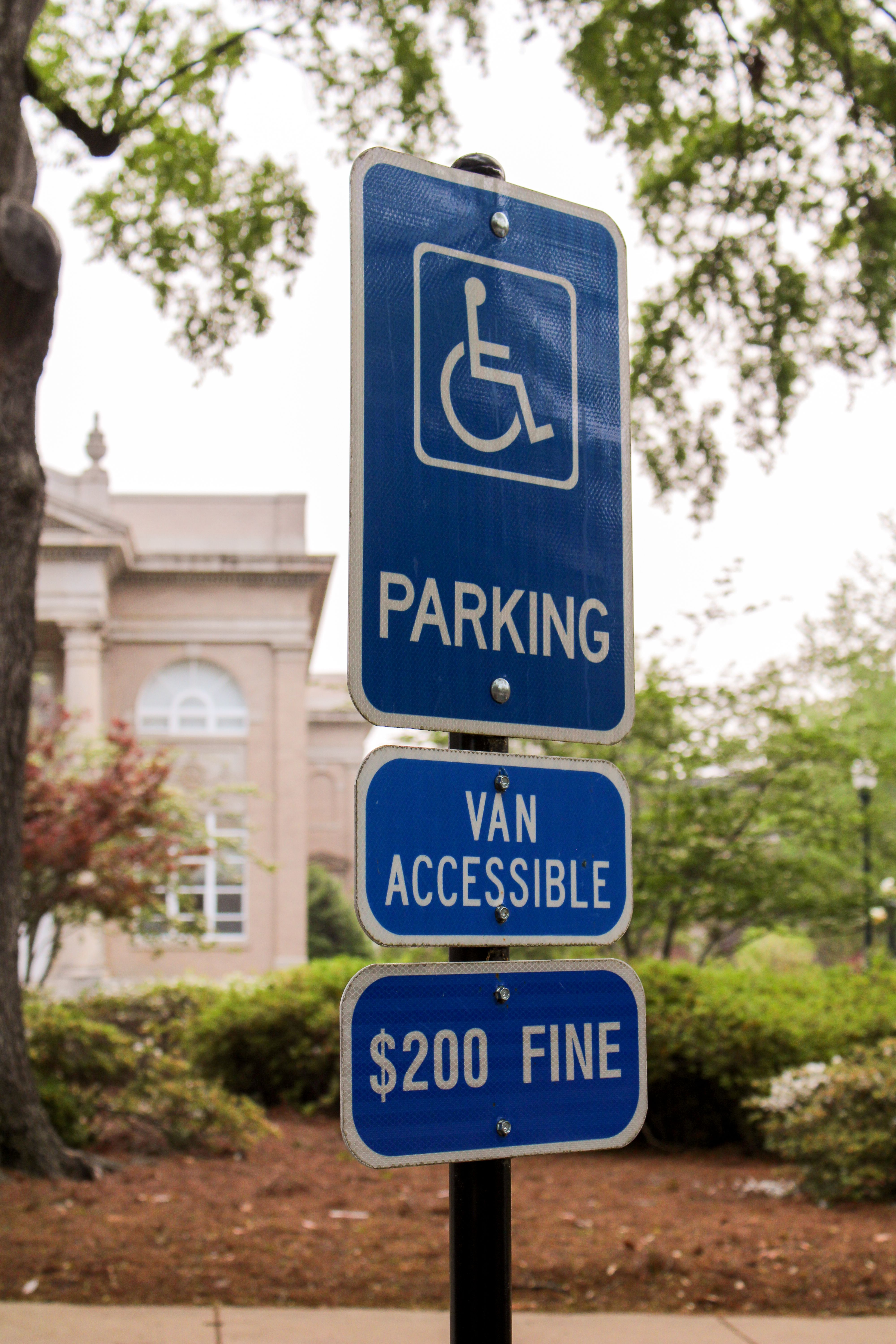 Photo of a handicap parking sign