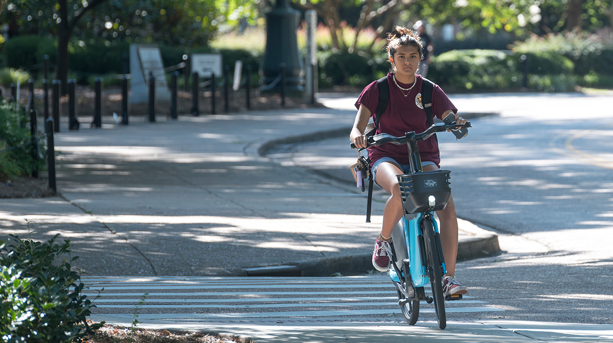 person riding and ebike 