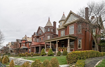 Row of homes taken in Columbus, Ohio.