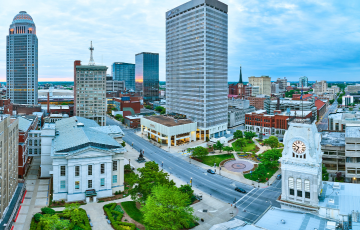 Skyline of downtown Louisville, KY. Canva photo.