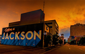 Welcome to Jackson, MS mural.