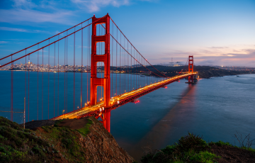 San Francisco skyline with the Golden Gate bridge as the focal point. Canva photo.