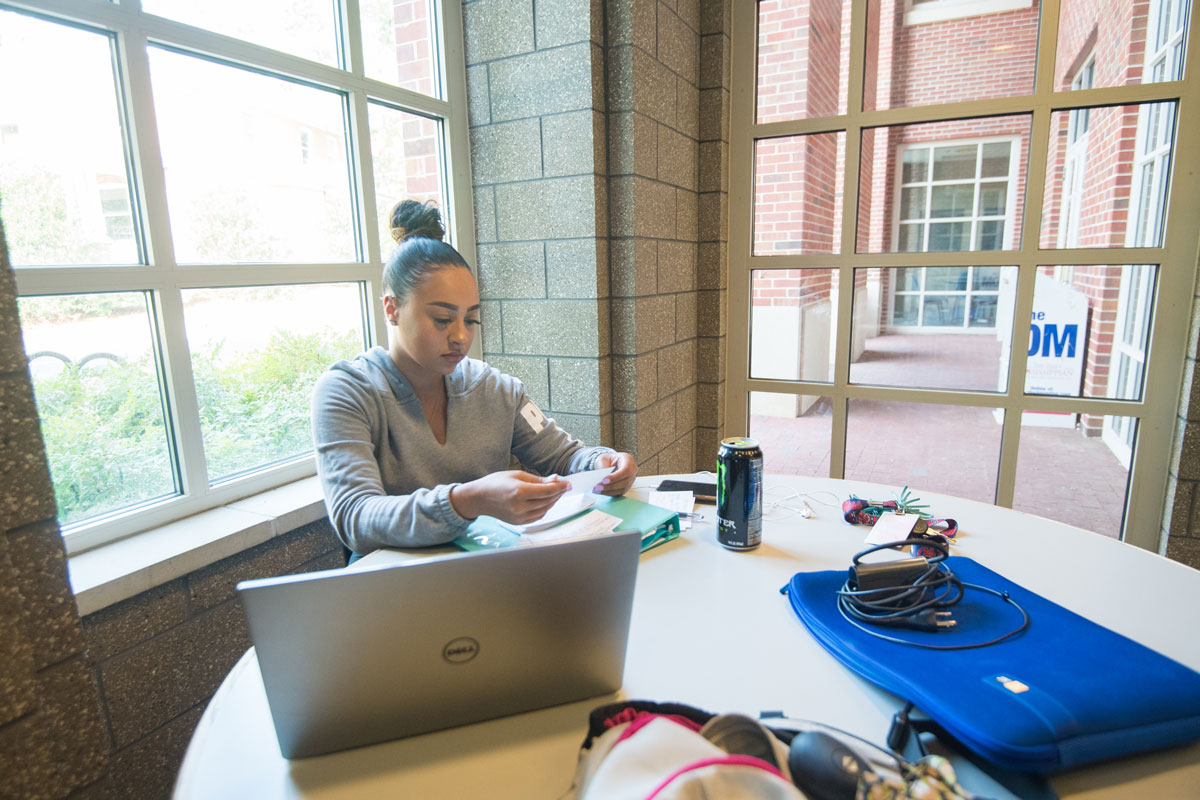 Business Student Studying