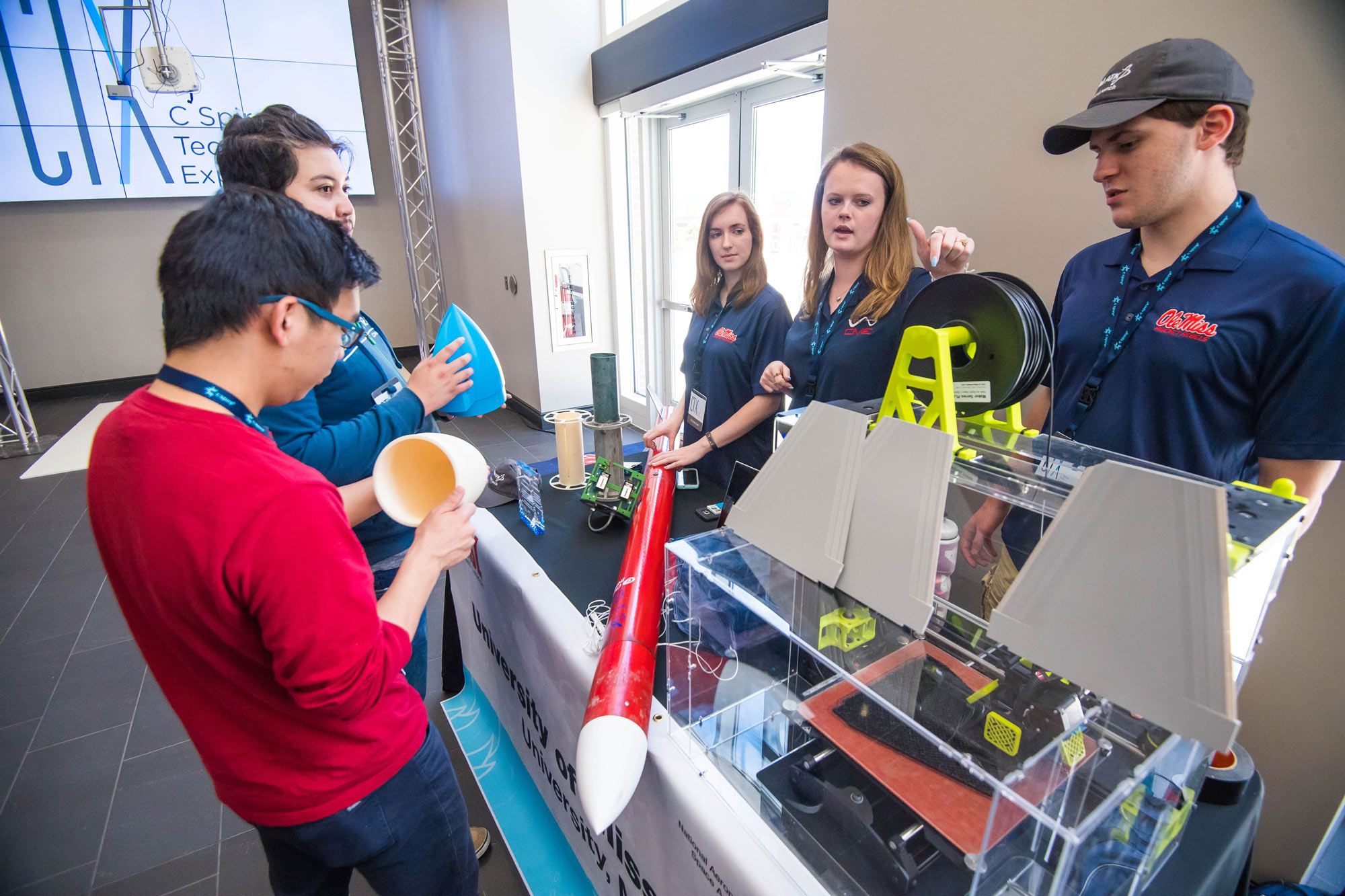 Engineering Students Building a Rocket