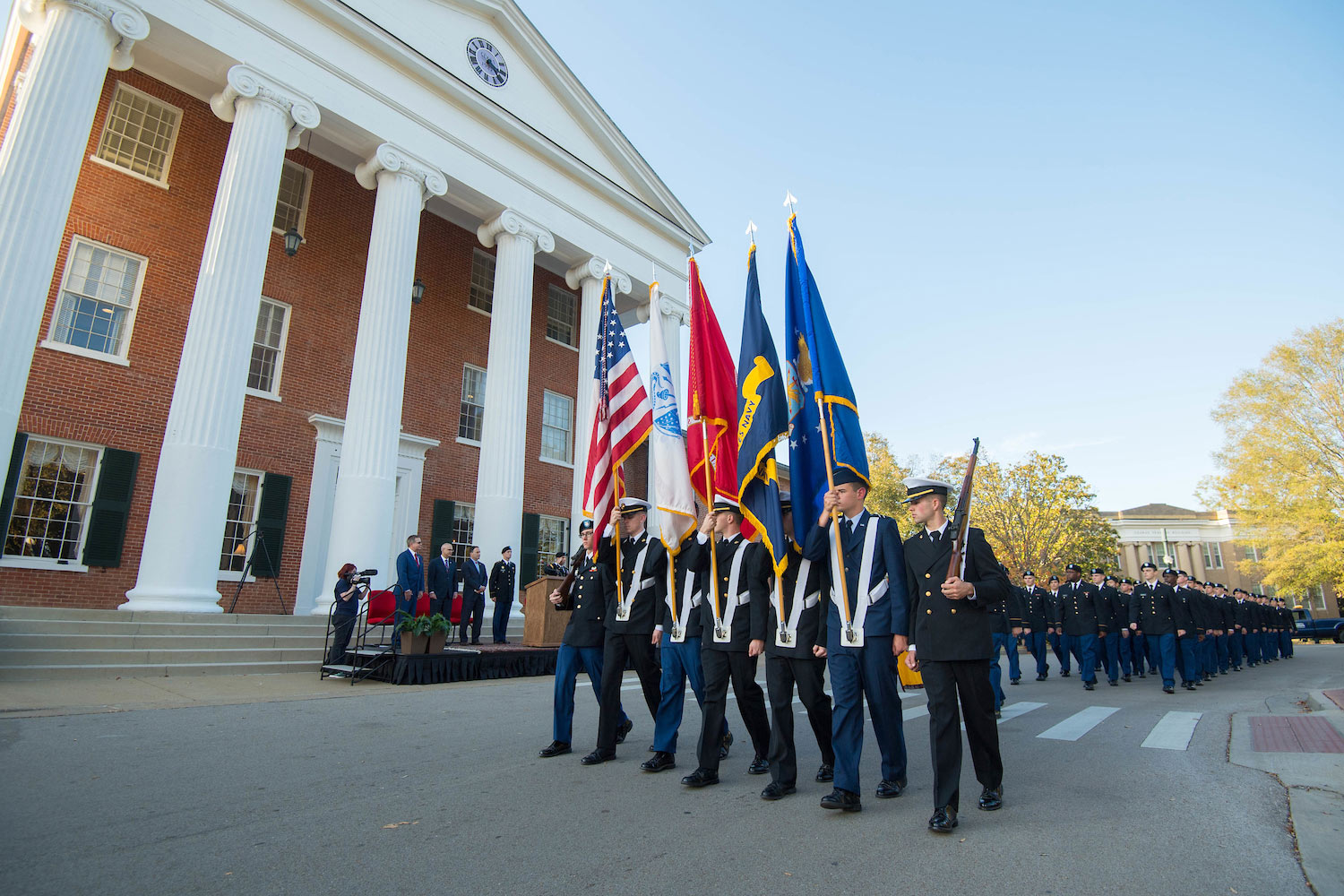 Flags Outside Lyceum