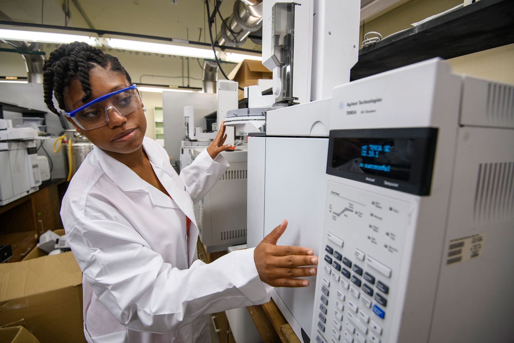 Pharmacy Student in Lab