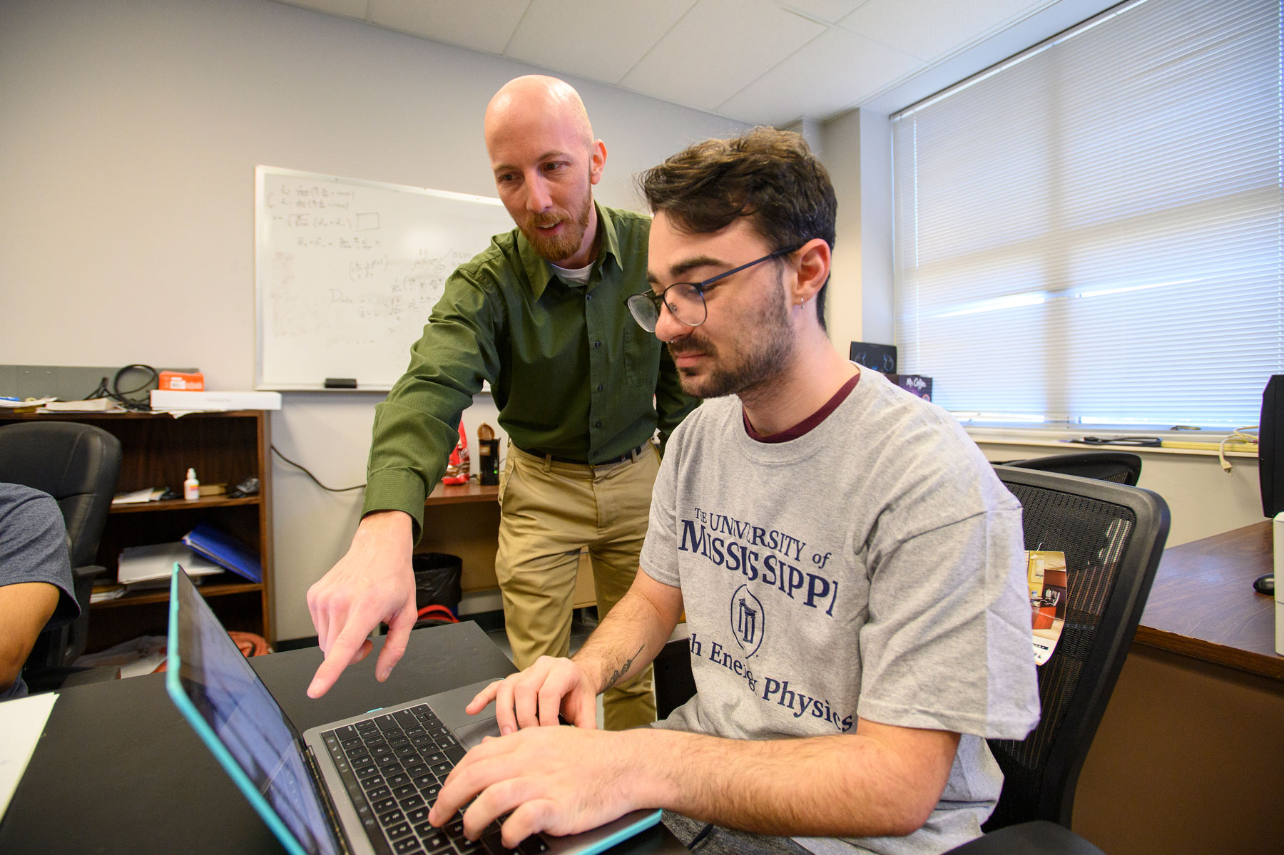 Professor helping Student