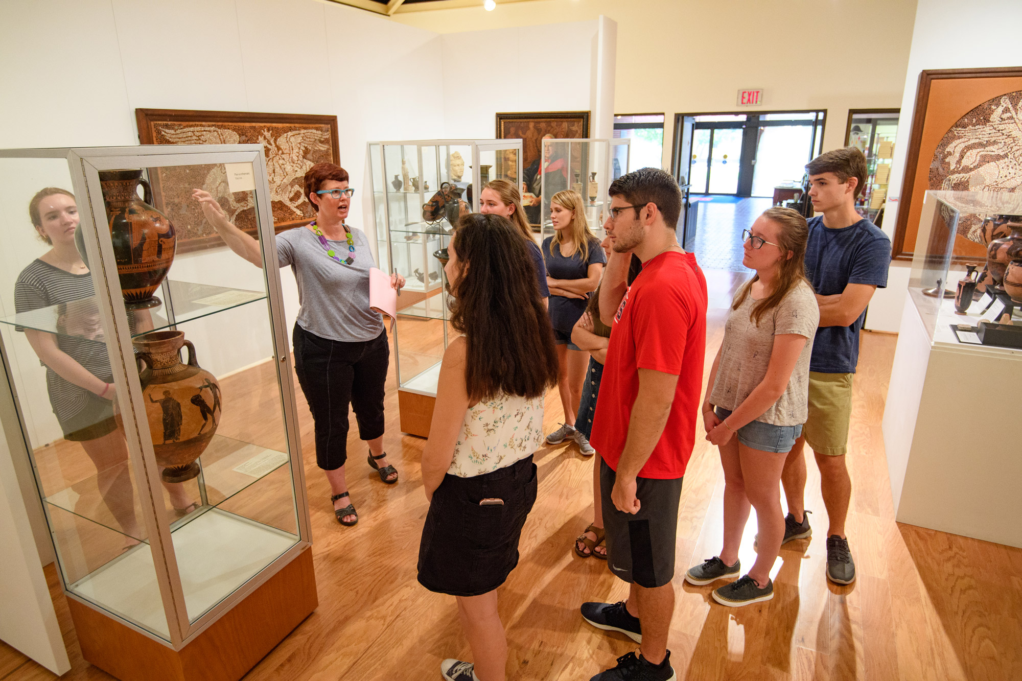  Students touring the University Museum