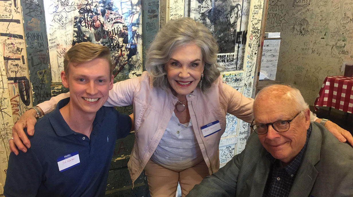 Lewis picture with Sid and one other individual