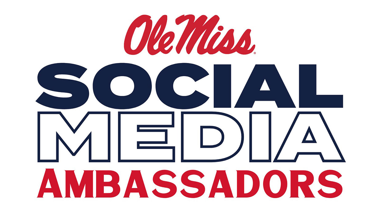 A header graphic that reads Ole Miss Social Media Ambassadors