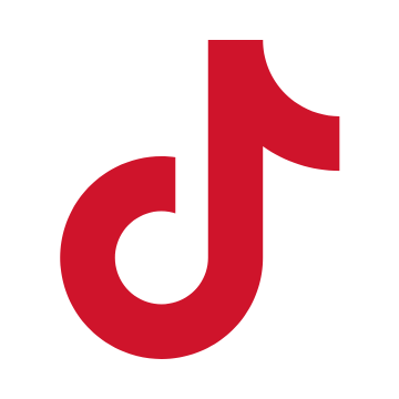 TikTok icon in red