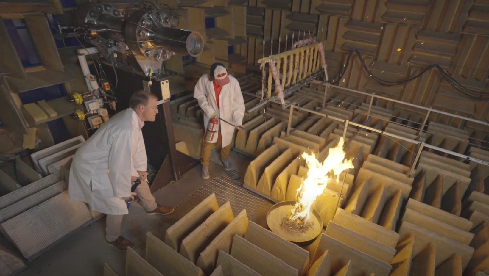 Ole Miss researchers conducting an aerospace experiment.