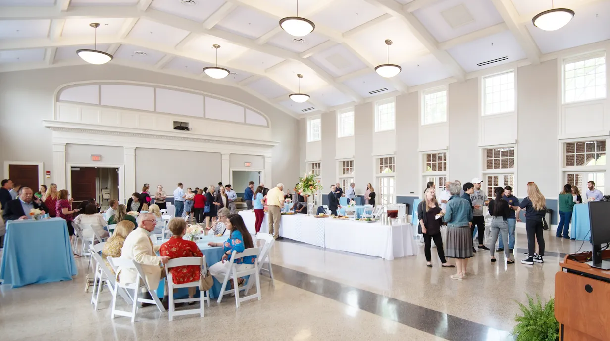 The Schoool of Applied Sciences hosts a retirement reception in the Johnson Commons East Ballroom.