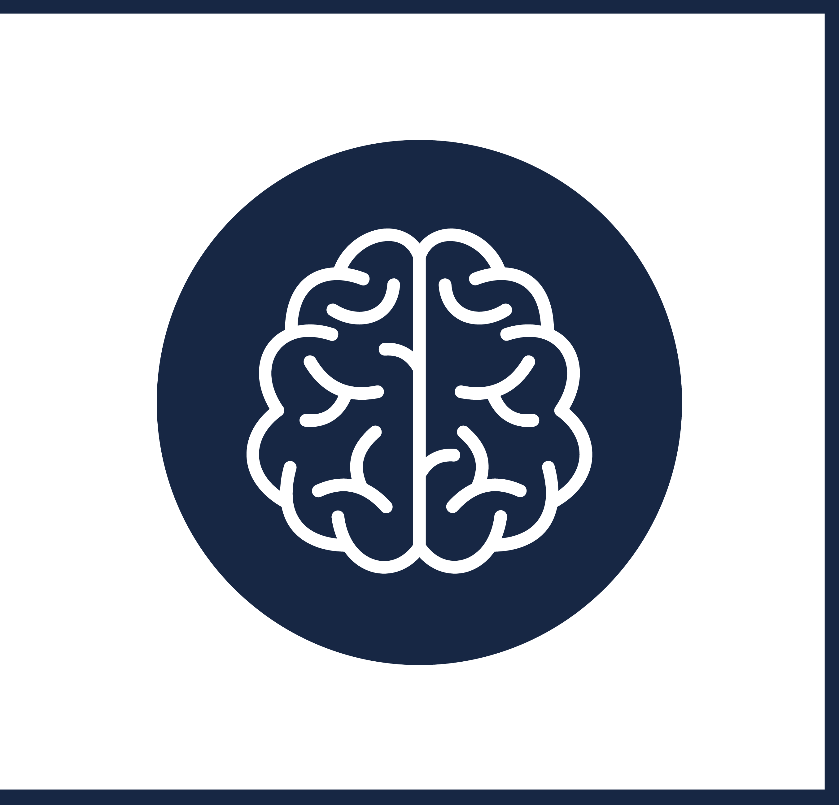 line art of brain inside blue circle