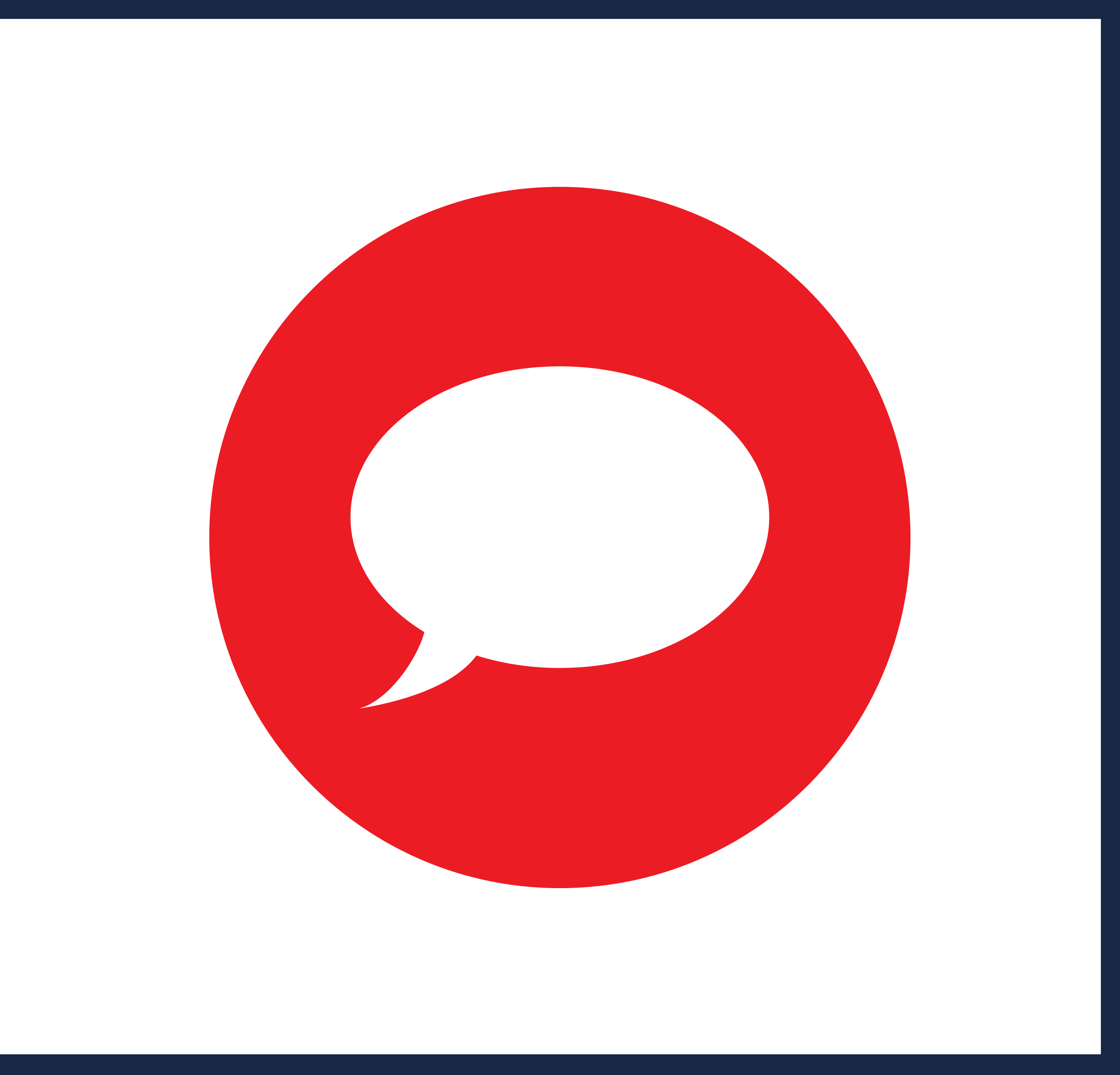 chat bubble inside red circle