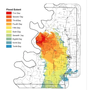 Flood Extent Geographic Map