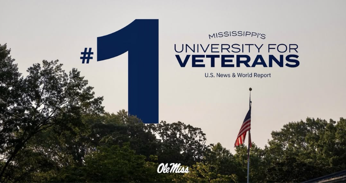U.S. News & World Report Recognizes University of Mississippi as Mississippi's #1 University for Veterans