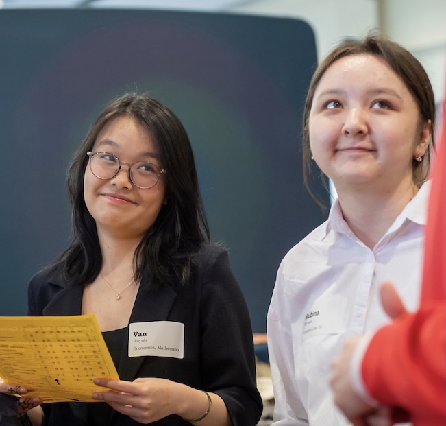 two undergraduate economics students