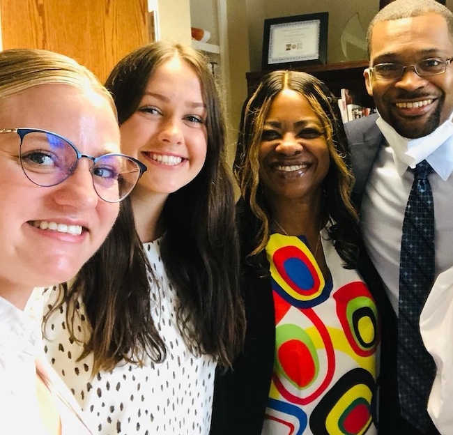 smiling staff members of the Prison to College Pipeline Program