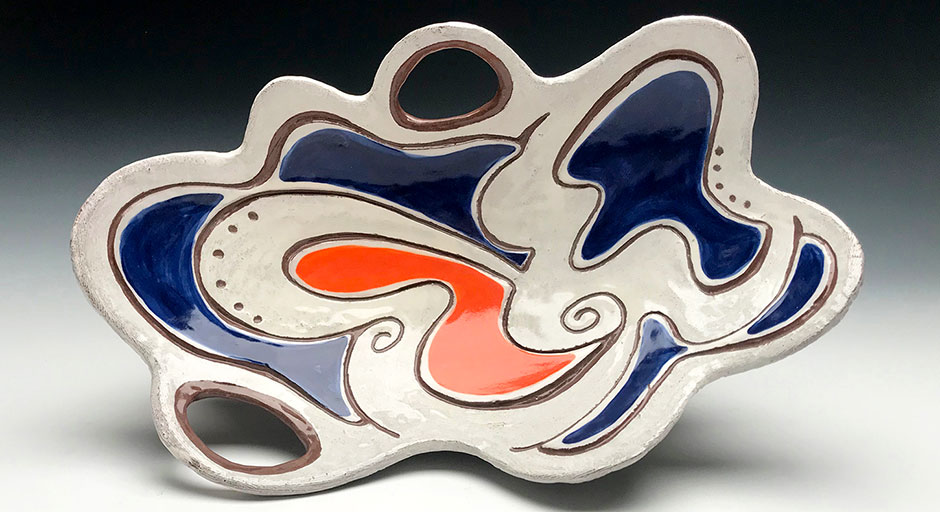 colorful ceramic piece