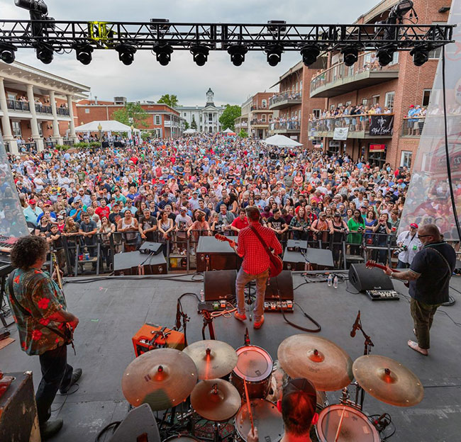 band performing at double Decker festival