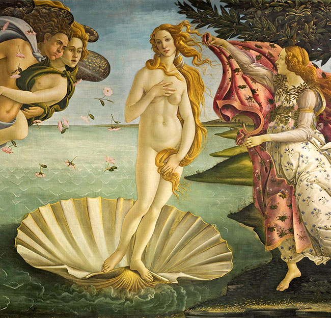 The birth of Venus Painting by Sandro Botticelli