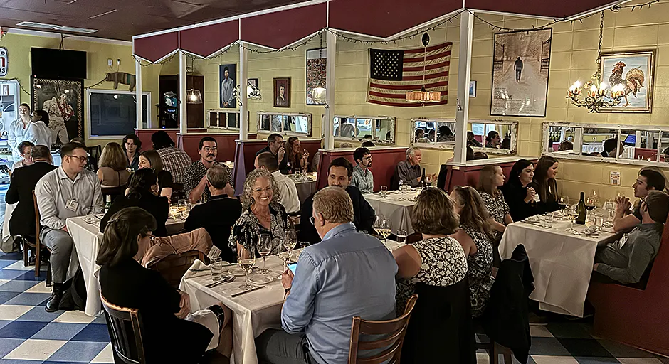 conference presenters dining together