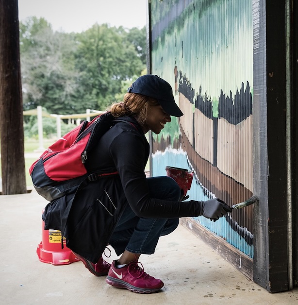 a student works with the Grisham-McLean Institute