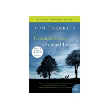 book cover with trees and people in silhouette