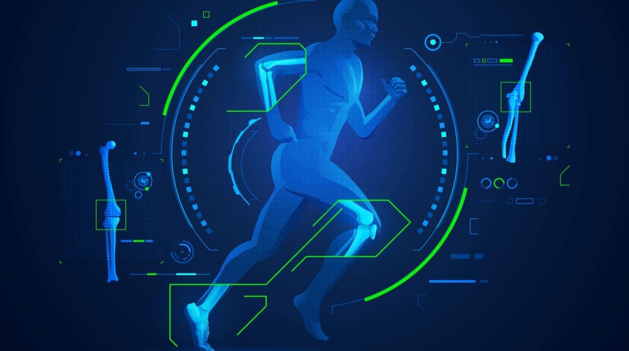 illustration of a running man