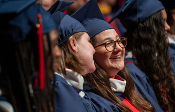 students at graduation