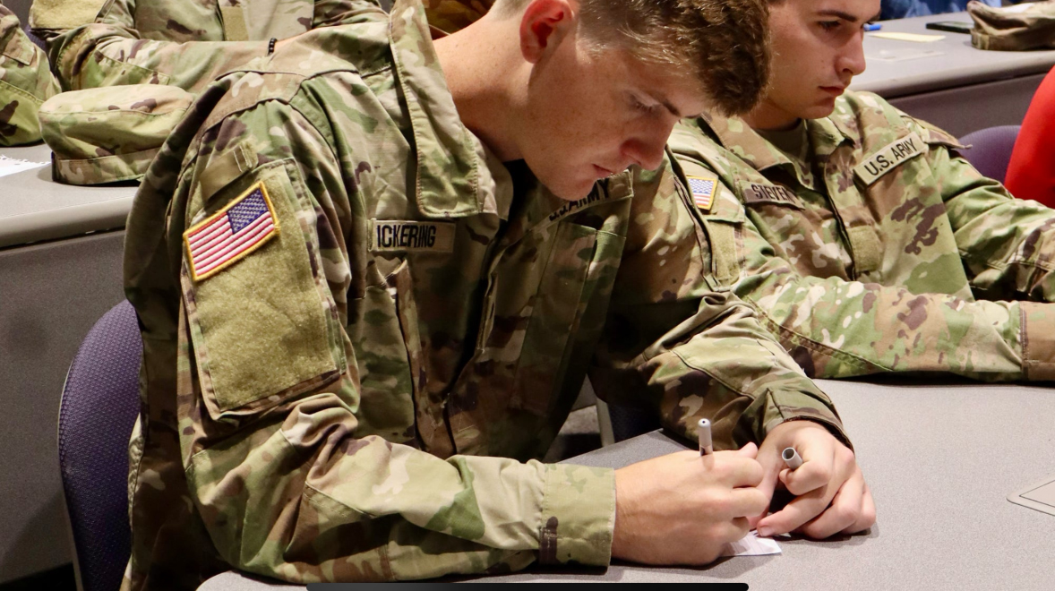 image of rotc students in lecture