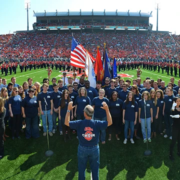 Choir in Vaught Hemingway Stadium
