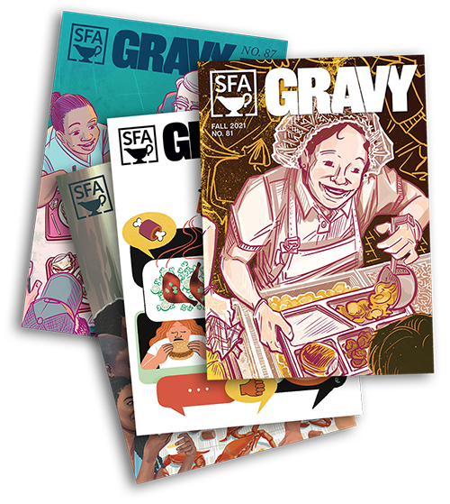 Stack of 4 Gravy magazine covers