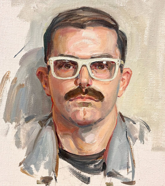 Oil painting portrait of Julian Rankin painted by Jason Bouldin