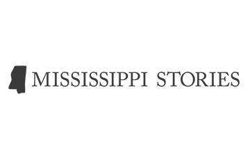 "Mississippi Stories" with silhouette of the state of Mississippi