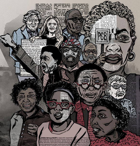 illustration of a collage of faces