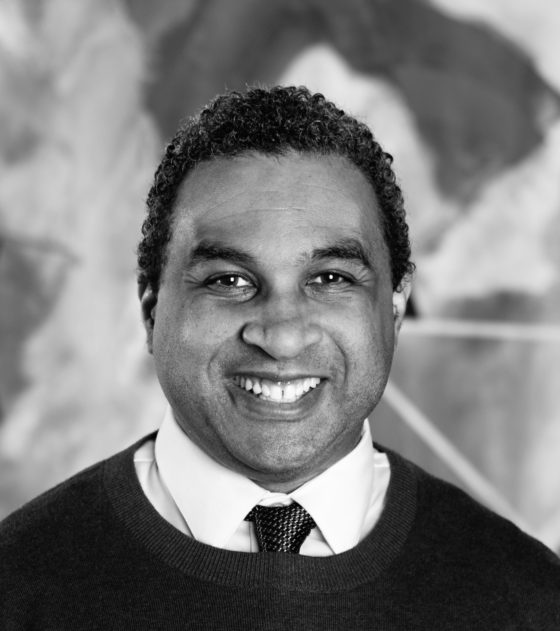 Smiling, black and white portrait of Turry Flucker