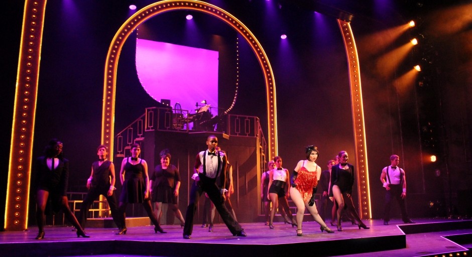 image of students performing a dance number in musical, Chicago