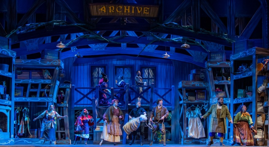 image of set design with medieval tavern