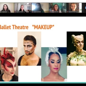 image of different make-up and hair designs for ballet dancers
