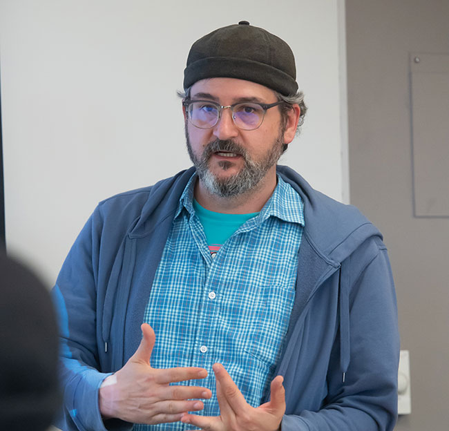 man in classroom
