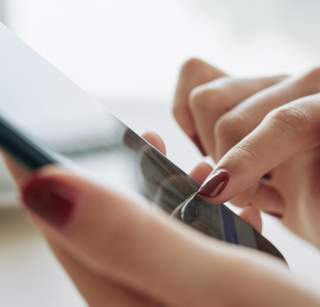 Phone in user's hands