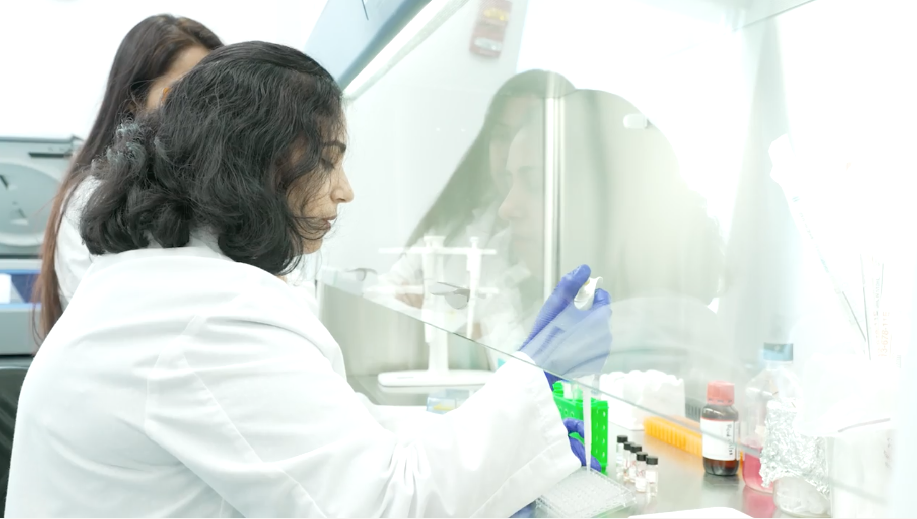 Researcher in lab
