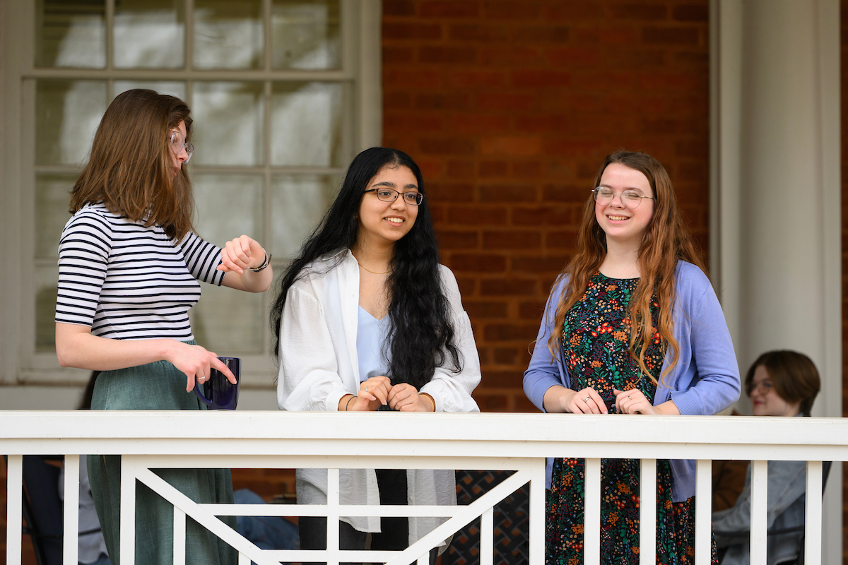 women standing on the front porch of Croft