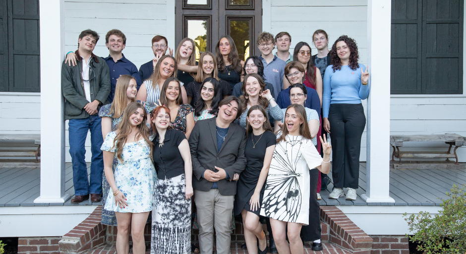 Croft seniors group photo after senior dinner
